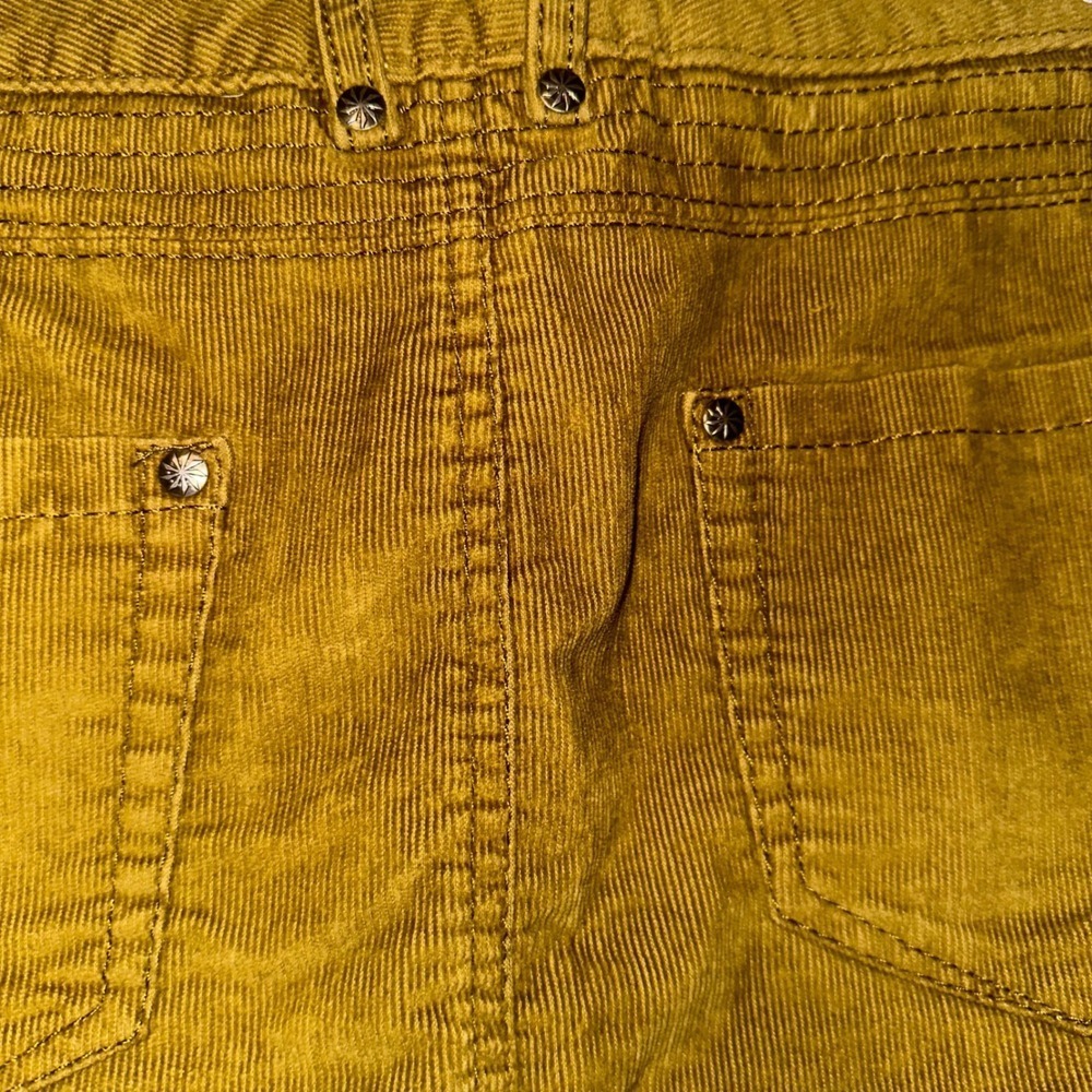Athleta Kaleidoscope Old Gold‎ Corduroy Mini Skirt Size 4 Spring Summer Vacation - Picture 6 of 9